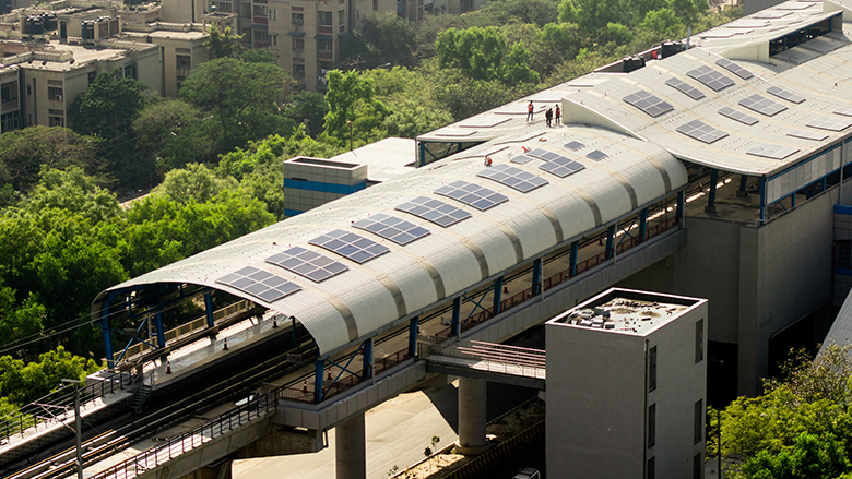 India-green-bond-blog-picture-metro station with solar panels
